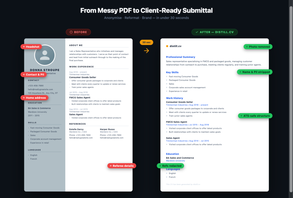 Distill.cv screenshot 1