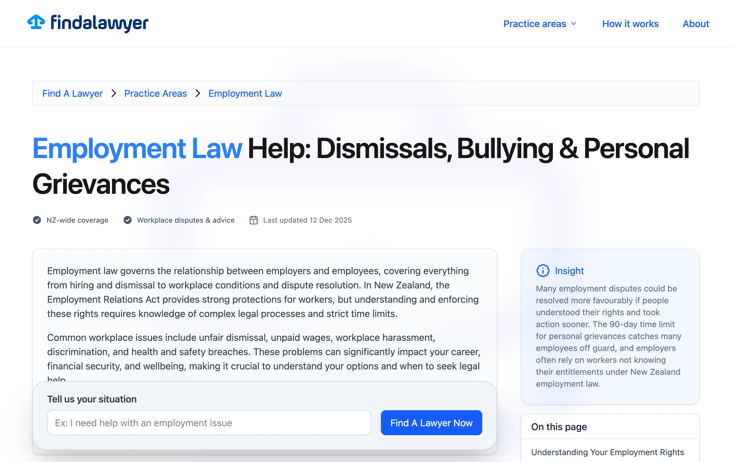 Find a Lawyer screenshot 1